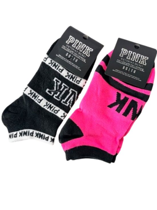Victoria's Secret Accessories - Victoria's Secret PINK Collegiate Sock Bundle (2) - NWT